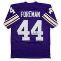 Autographed/Signed Chuck Foreman Minnesota Purple Football Jersey JSA COA