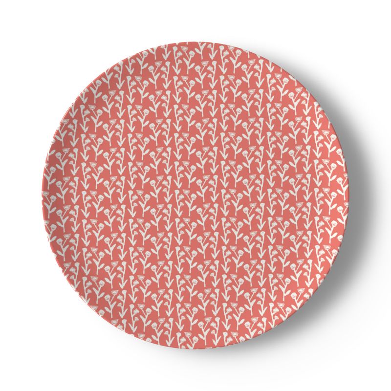 Set of Coral Ivy Manor China Plates (Set of 2, 4 or 8)