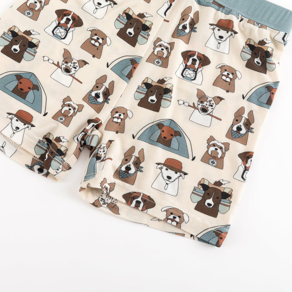 Camp Paws (Short PJ Set) - Blue