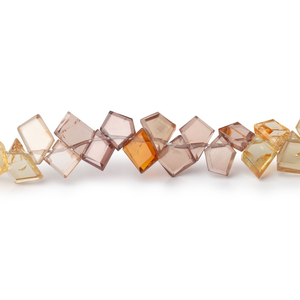 5.5x4-8x6mm Multi Color Zircon Faceted Freeform 8 inch 62 Beads AAA