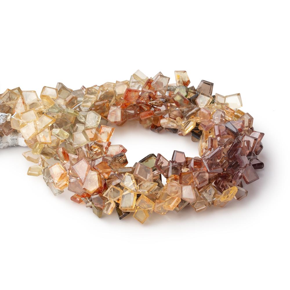 5.5x4-8x6mm Multi Color Zircon Faceted Freeform 8 inch 62 Beads AAA