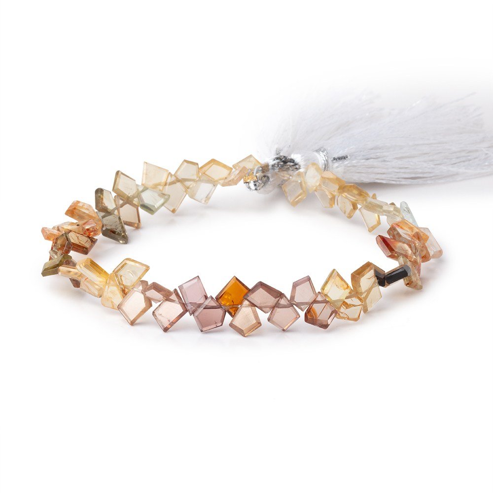5.5x4-8x6mm Multi Color Zircon Faceted Freeform 8 inch 62 Beads AAA