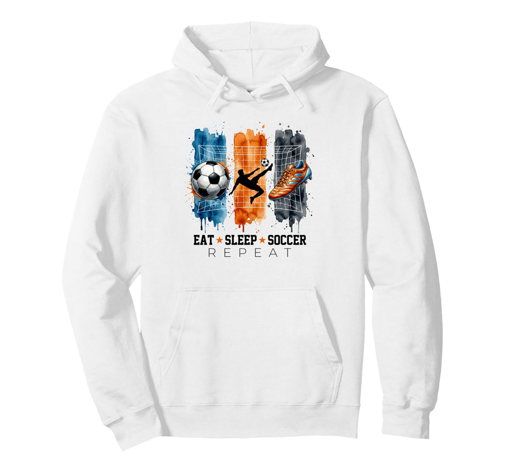 Soccer Ball Cleat Player Goal Net Hoodie - Aesthetic Graphic for Adults