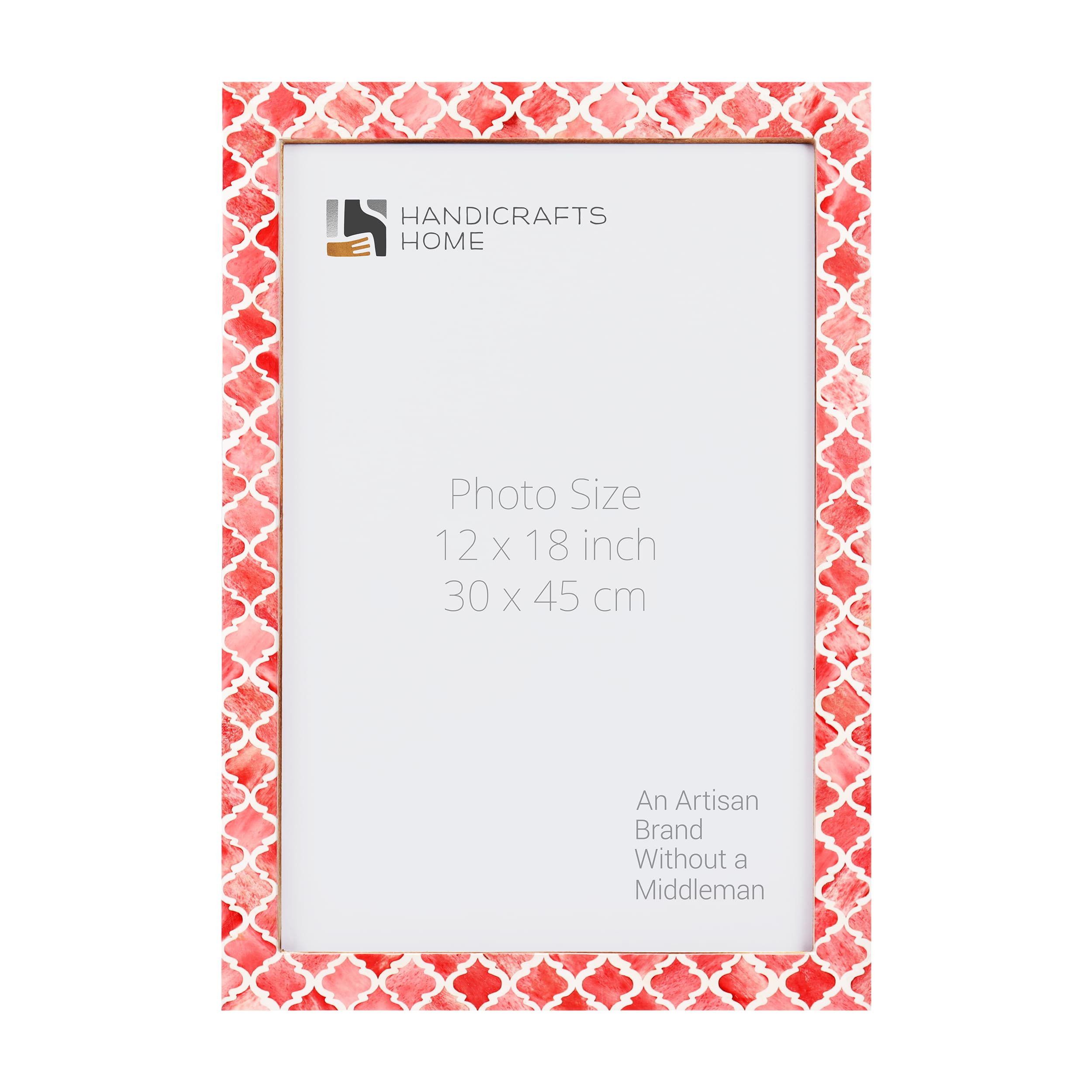 Moroccan Poster Frames Bone Inlay, Red, 6 Sizes