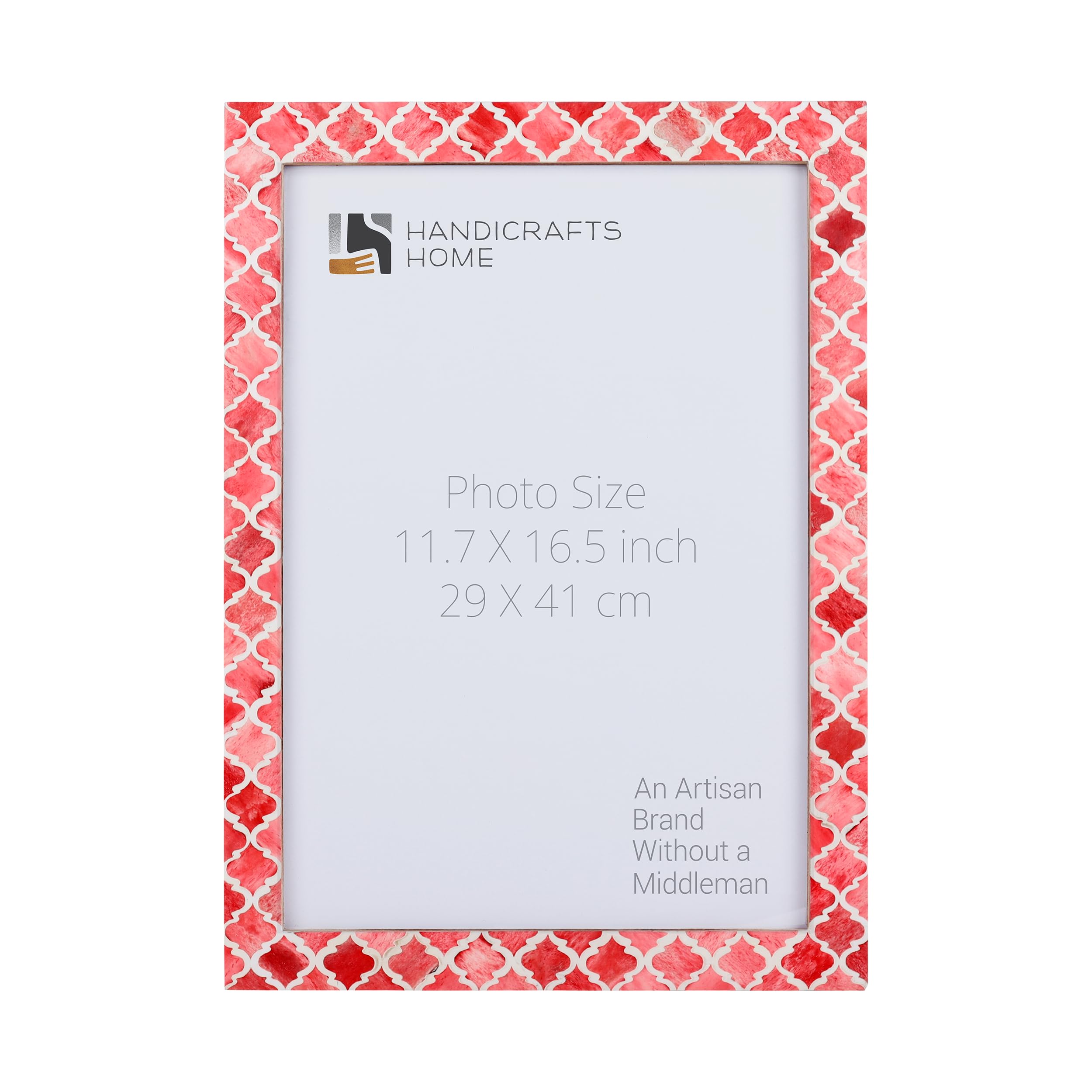 Moroccan Poster Frames Bone Inlay, Red, 6 Sizes