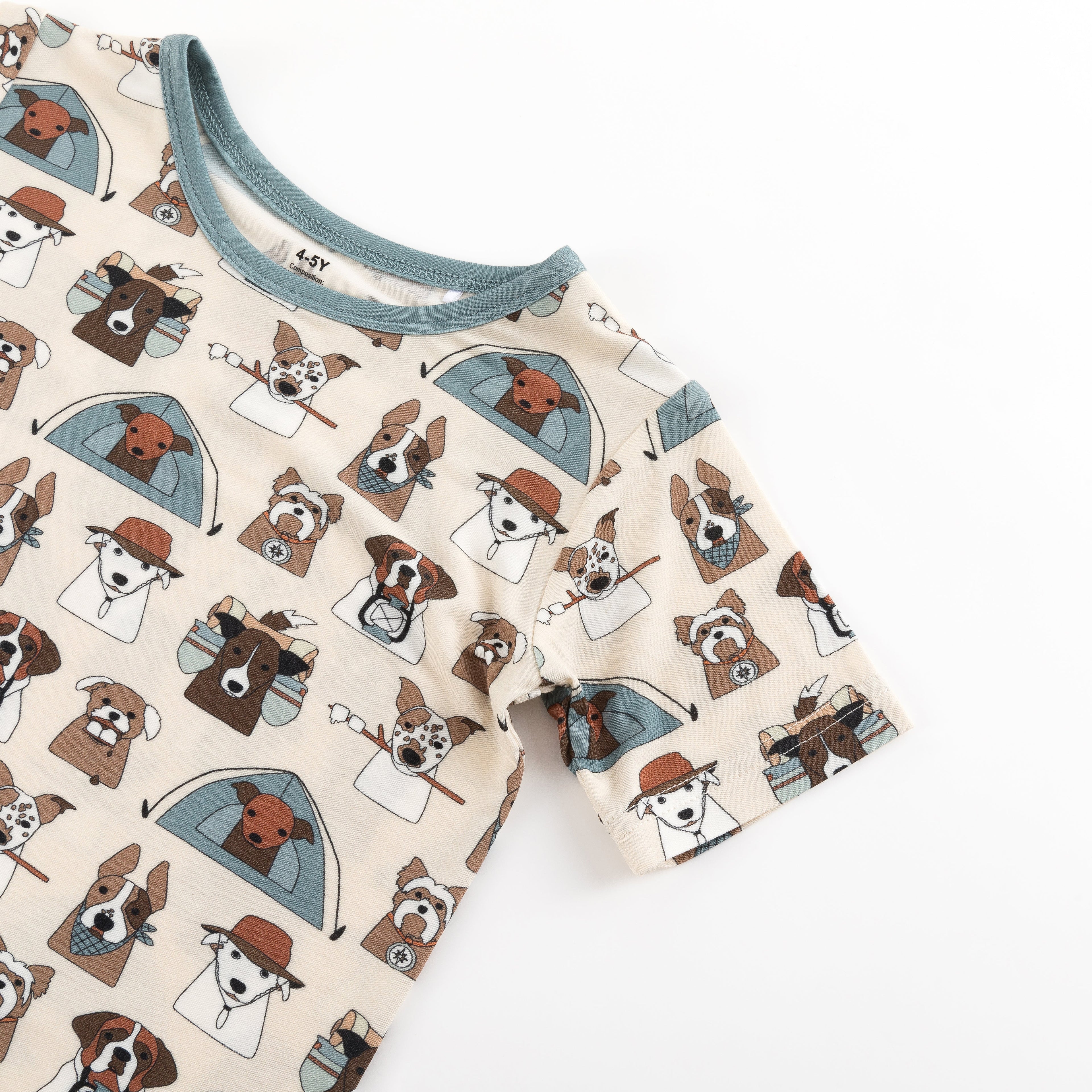 Camp Paws (Short PJ Set) - Blue