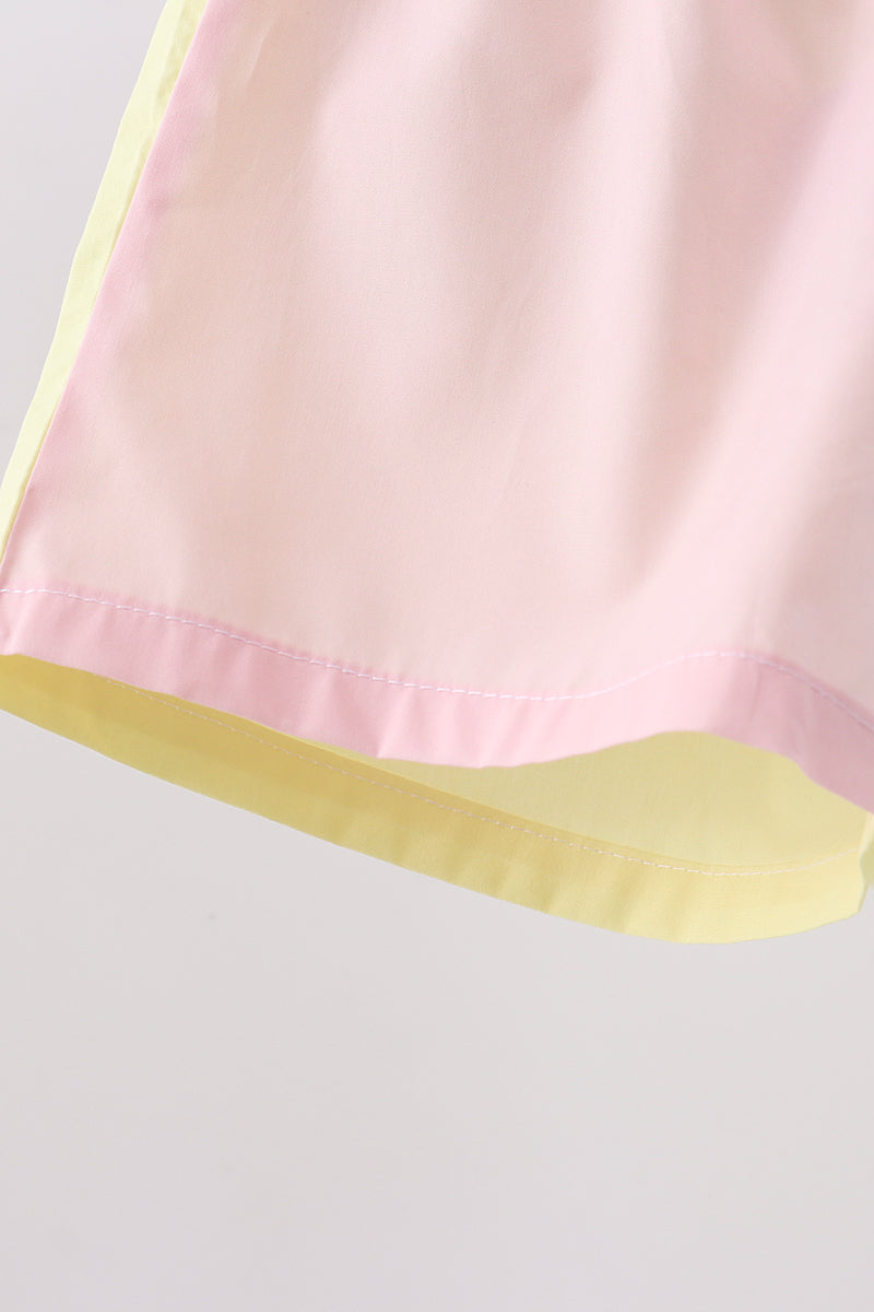 Multicolored colorblock shorts