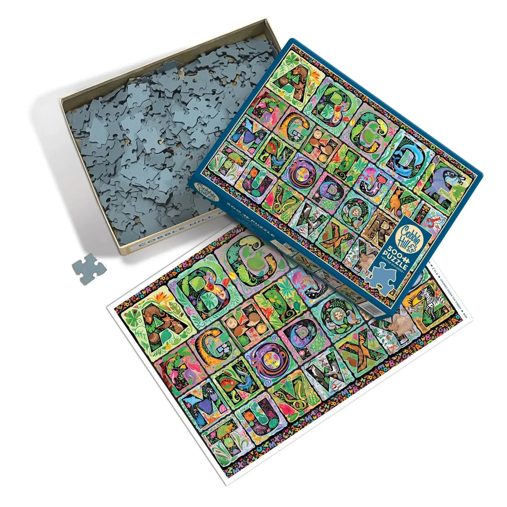 A to Z 500 Piece Jigsaw Puzzle Cobble Hill