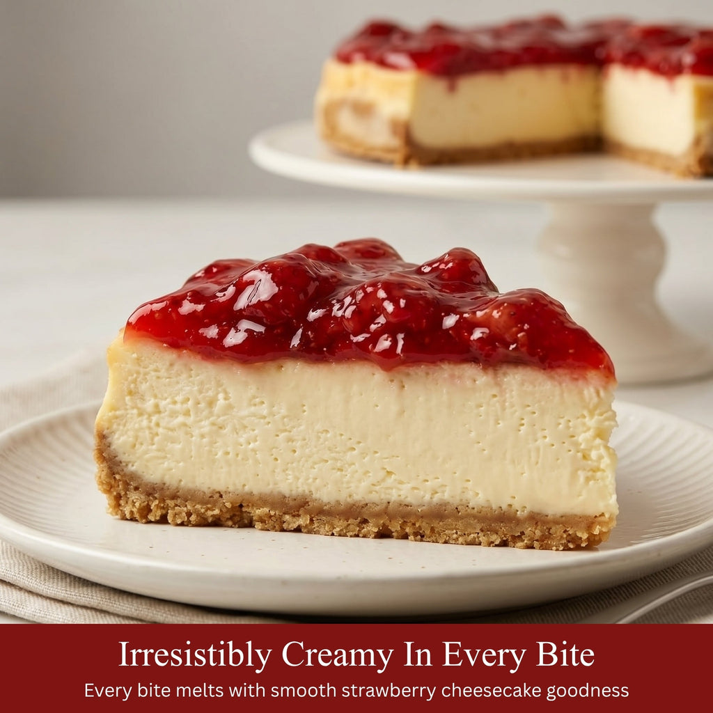 Andy Anand Sugar-Free Strawberry Cheesecake, 9-Inch, 2.6 lb – Diabetic-Friendly, California Cream Cheese, No Preservatives, Birthday Gift