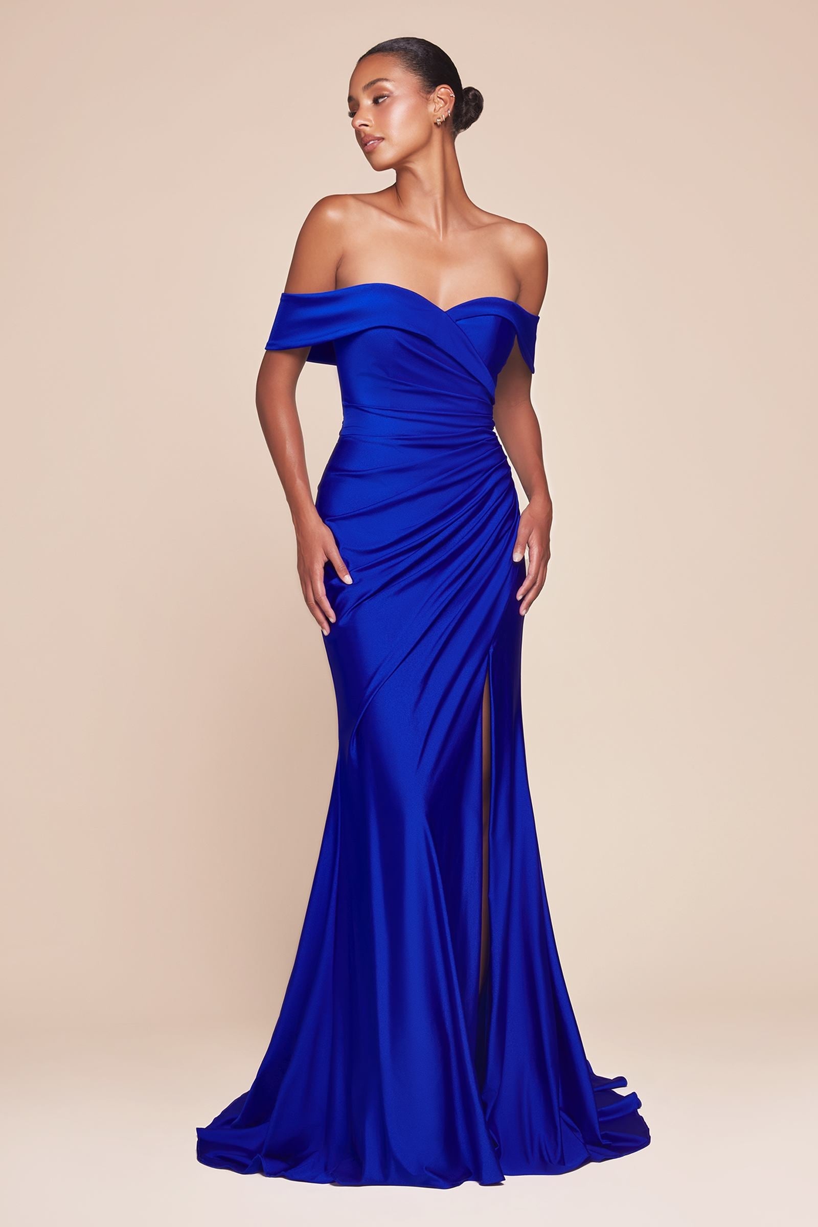 Ladivine CD790 Dress Off the Shoulder Stretch Spandex Gown
