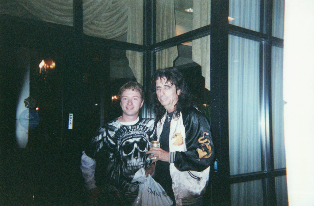 Alice Cooper Signed Triple Graphics Photo Guitar