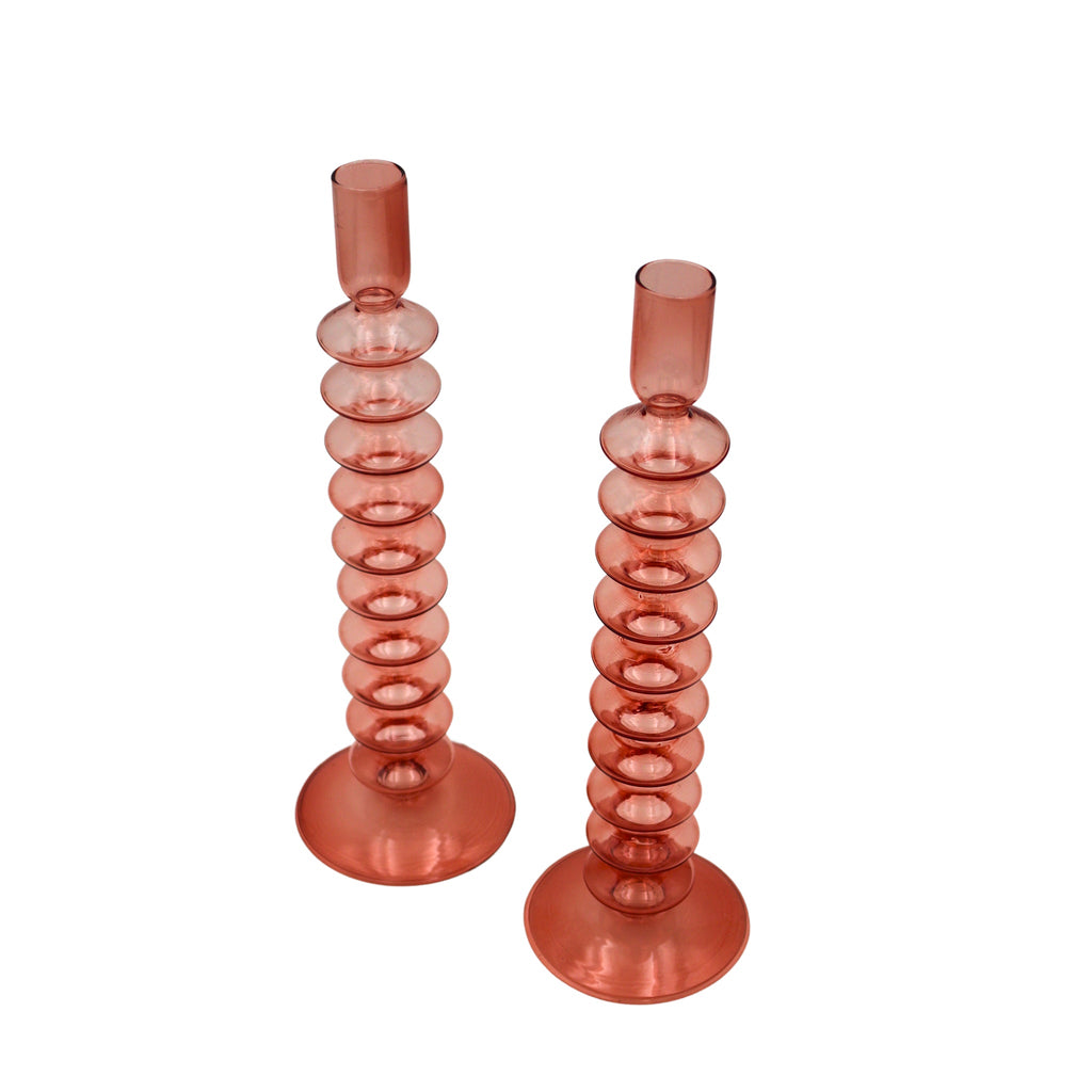 Coraline Peach Candle Holder - Case of 12