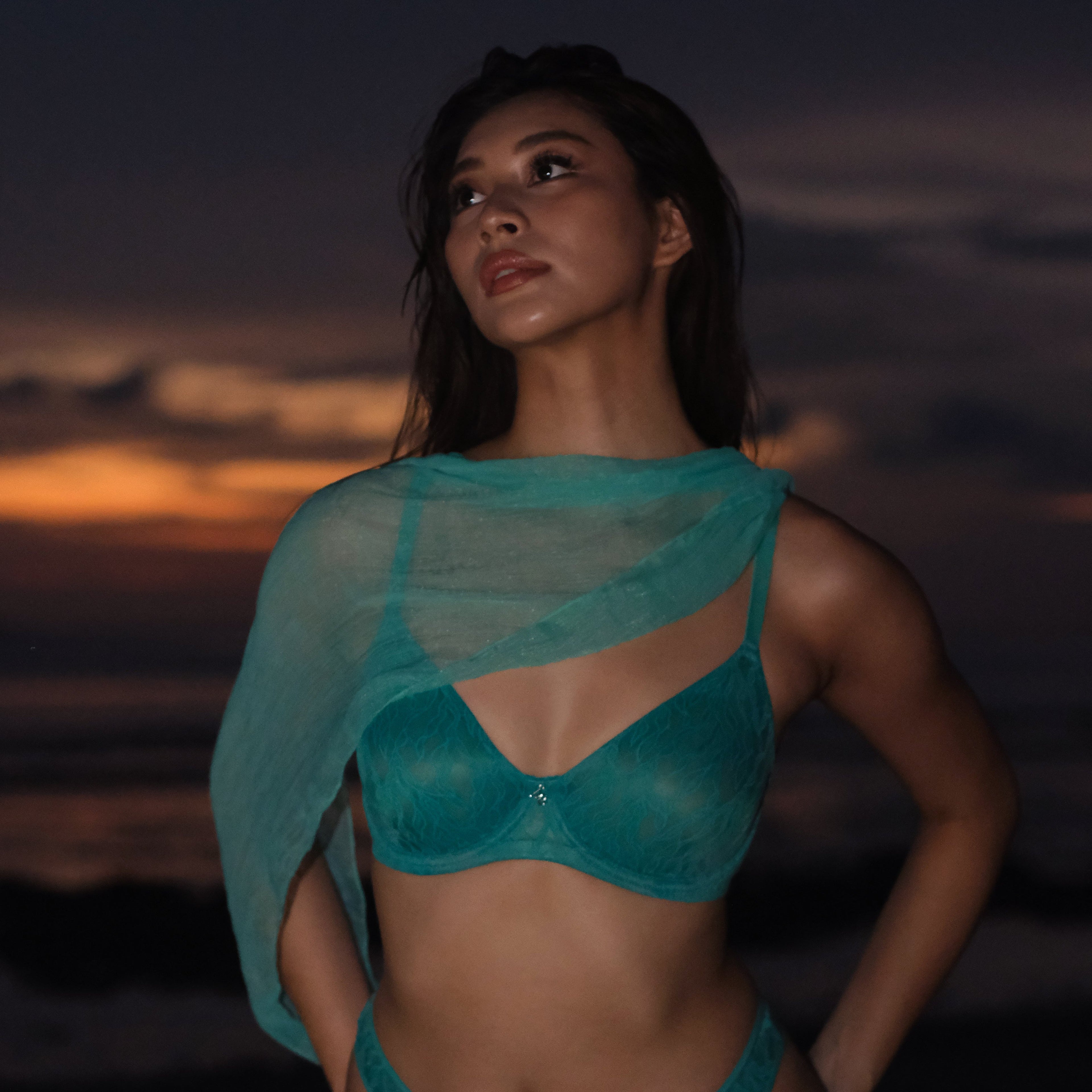 Julie Molded Lace & Mesh T-Shirt Bra