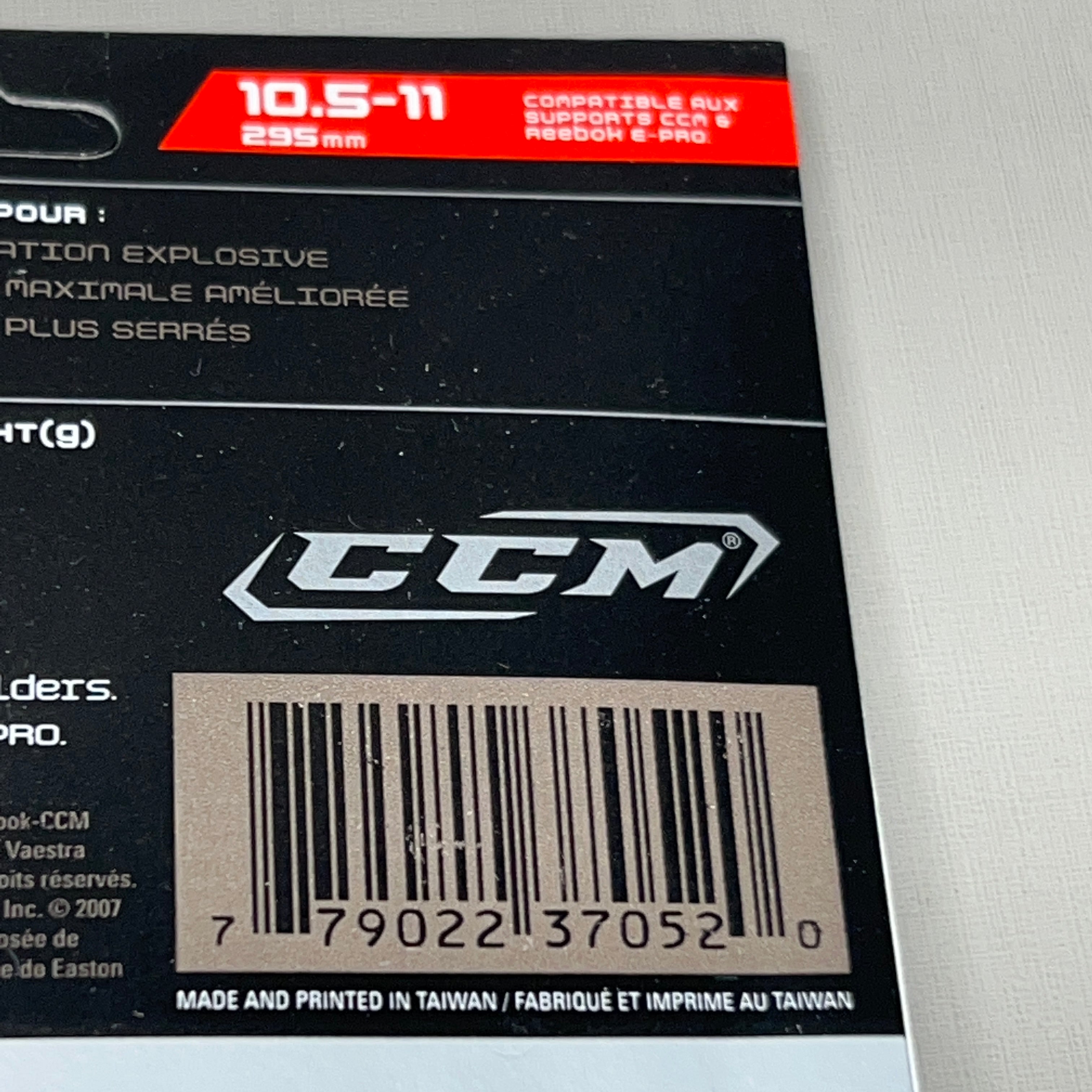 CCM RocketRunner Ice Skate 1 PAIR Stainless Steel Replacement Blades 10.5-11 295mm (New)