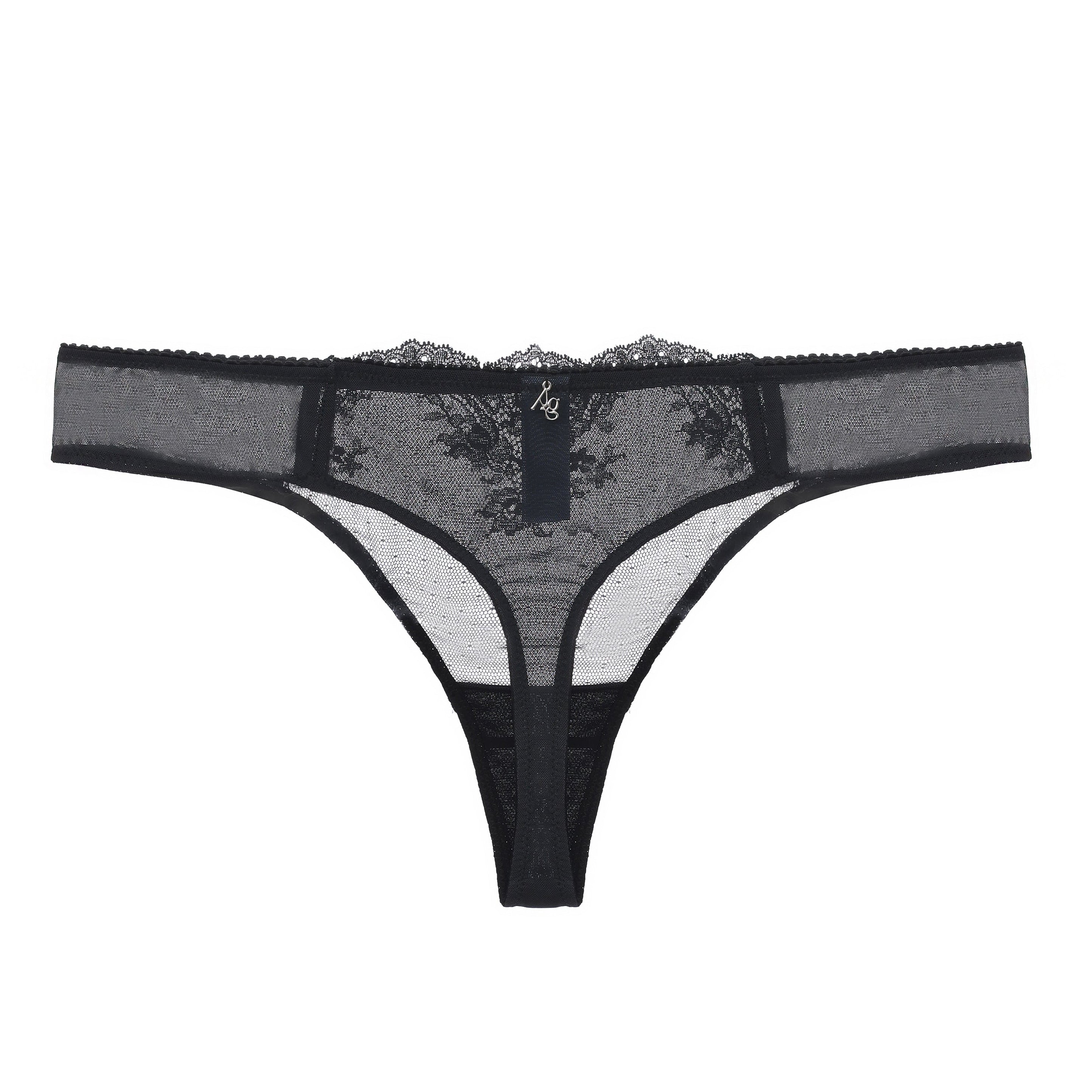 Kim Stretch Lace & Mesh Thong
