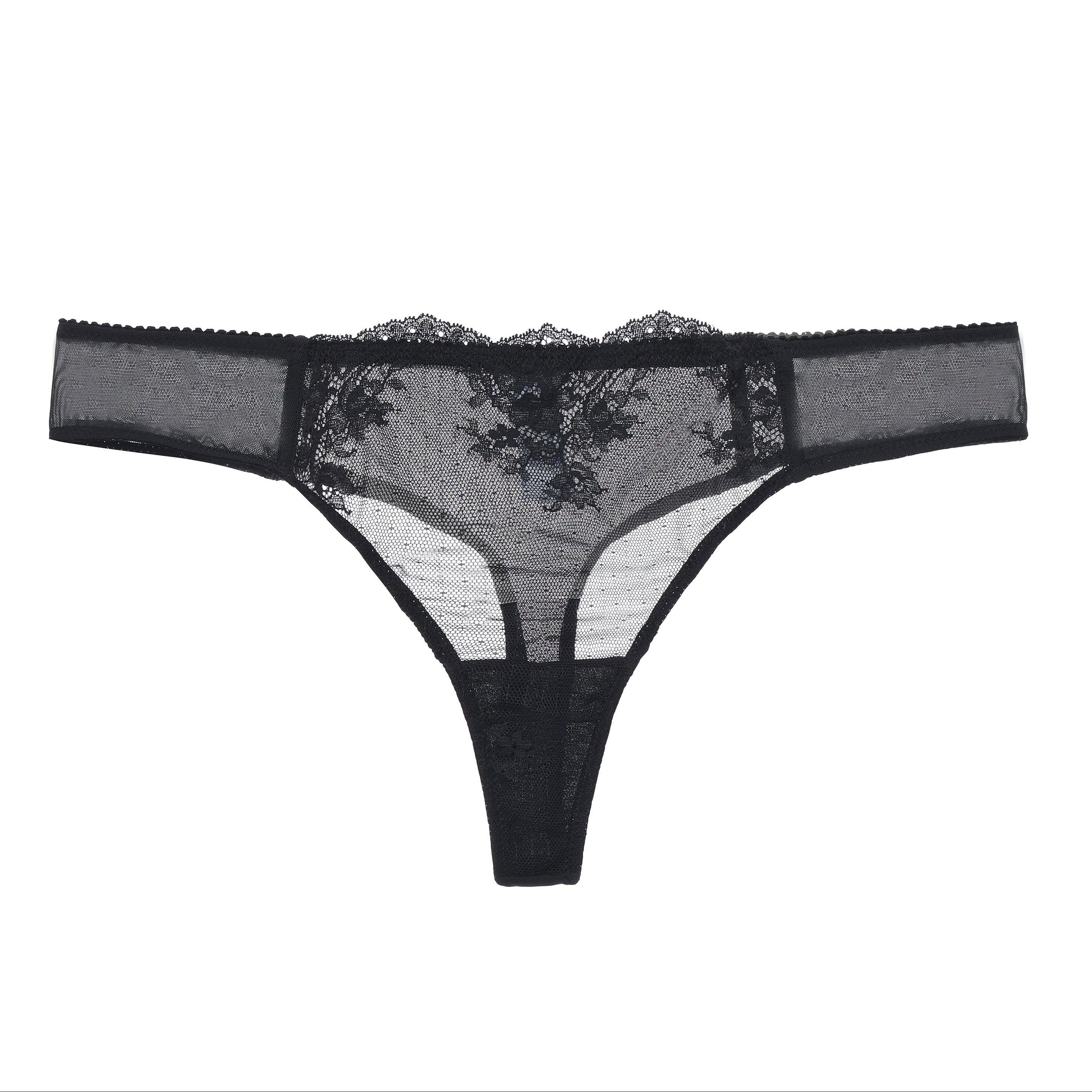 Kim Stretch Lace & Mesh Thong