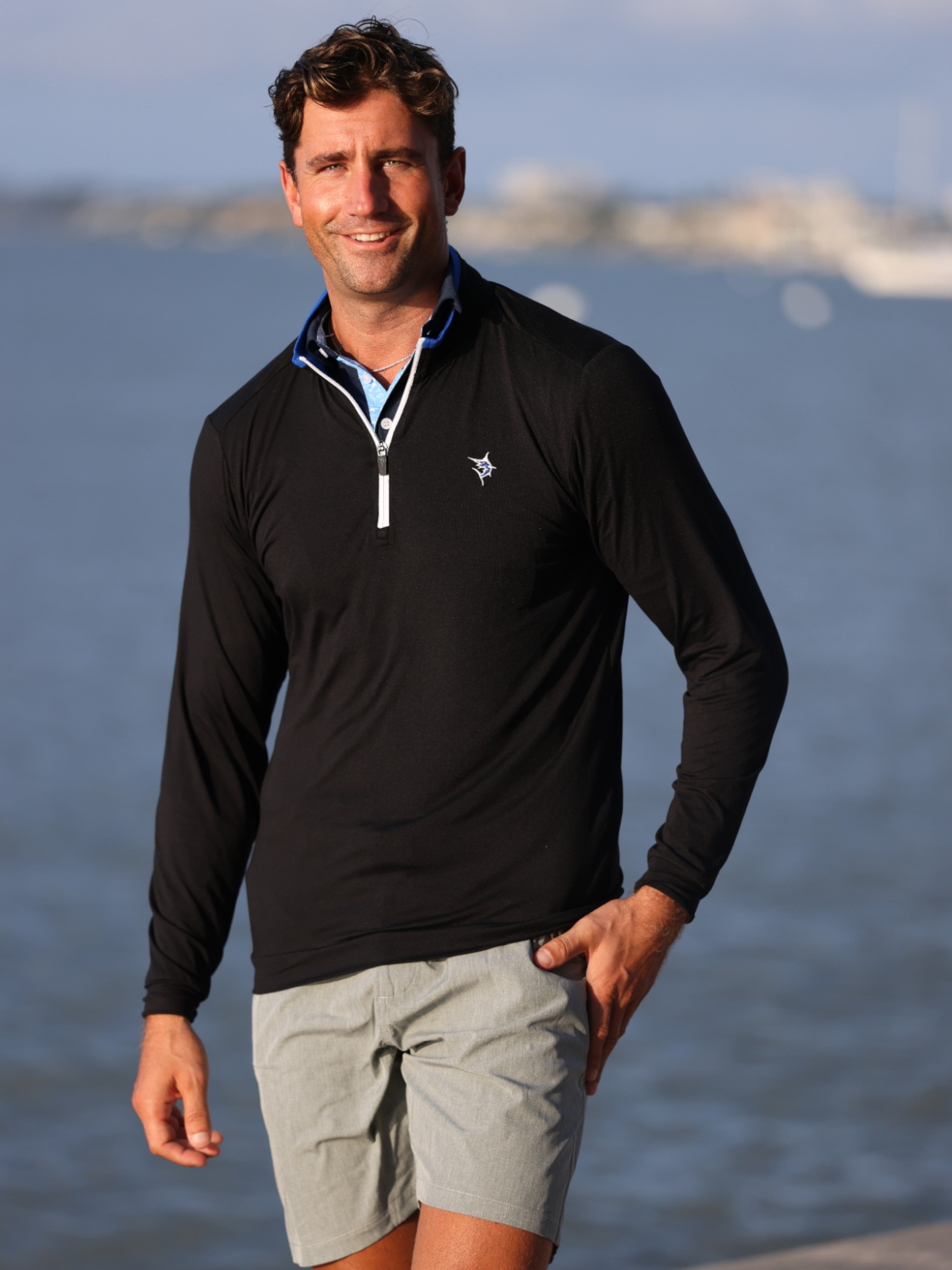 Long Beach Quarter Zip Ultra Soft Lightweight