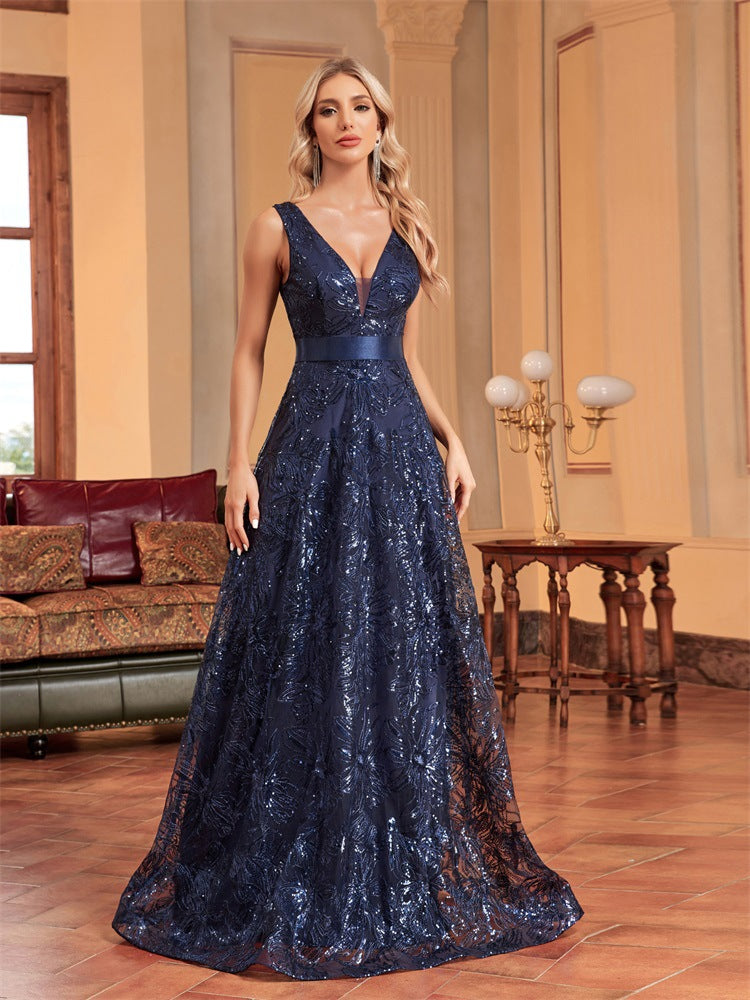 Deep V Plunge Dress Sexy Dress Backless Slim Fit Fishtail Bridesmaid Cocktail Evening Dress Women