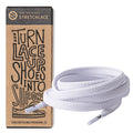 White Flat Elastic Stretch Shoelaces