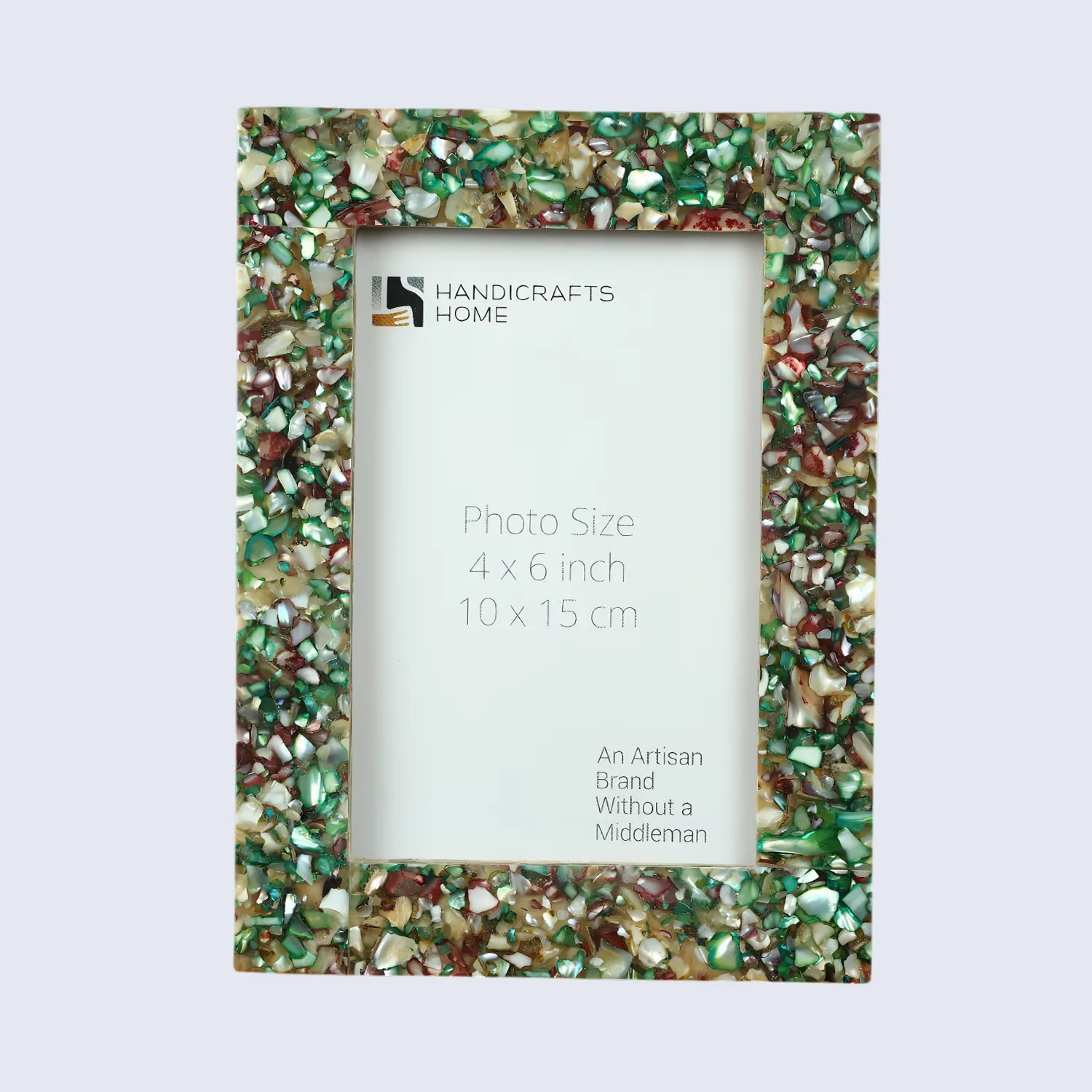 Mother of Pearl & Resin Inlay Picture Frame | Crush Collection | 4 Colors | Fits 4x6 Photos