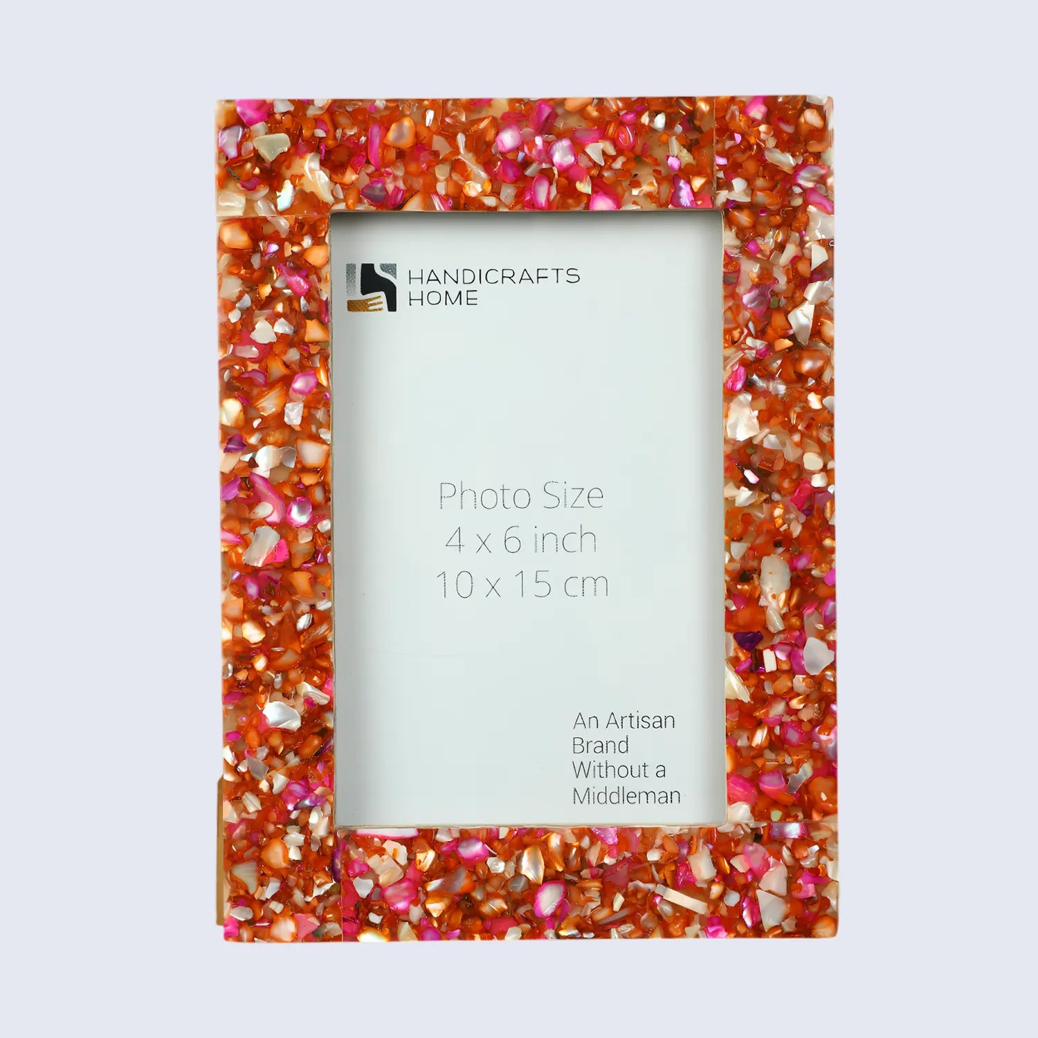 Mother of Pearl & Resin Inlay Picture Frame | Crush Collection | 4 Colors | Fits 4x6 Photos