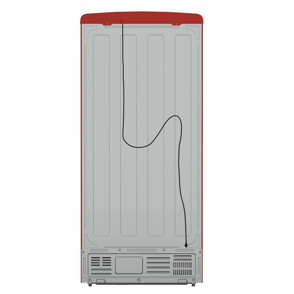 Forno Luigi 33-Inch French Door Refrigerator, 18 cu.ft, Red Finish, Handle-Free Design, ENERGY STAR Certified