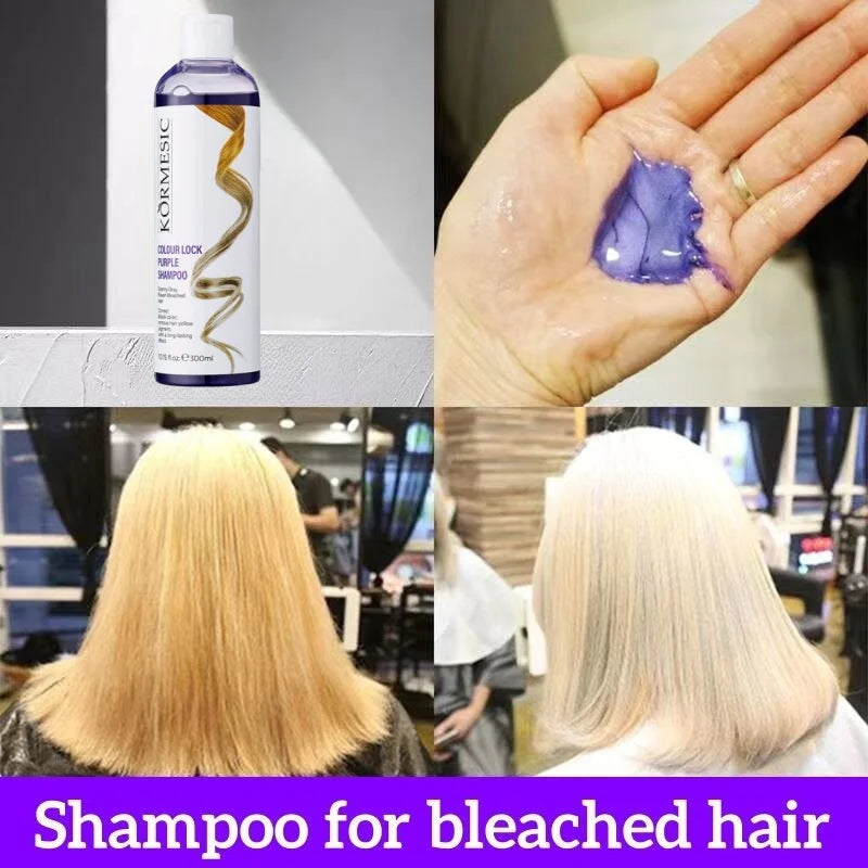 Professional Purple Shampoo Professional Yellow Removal Post Dyeing Gray Hair Care Bleached Highlighted Shampoo Revitalize 300ml