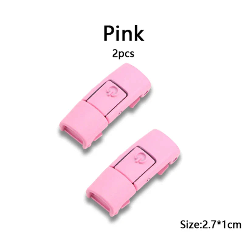 New Colorful Shoelaces Press buckle Metal Shoelace Clip Press Lock Kids Adult Shoes Accessories AF1 Sneaker Kits Metal Laces Tip