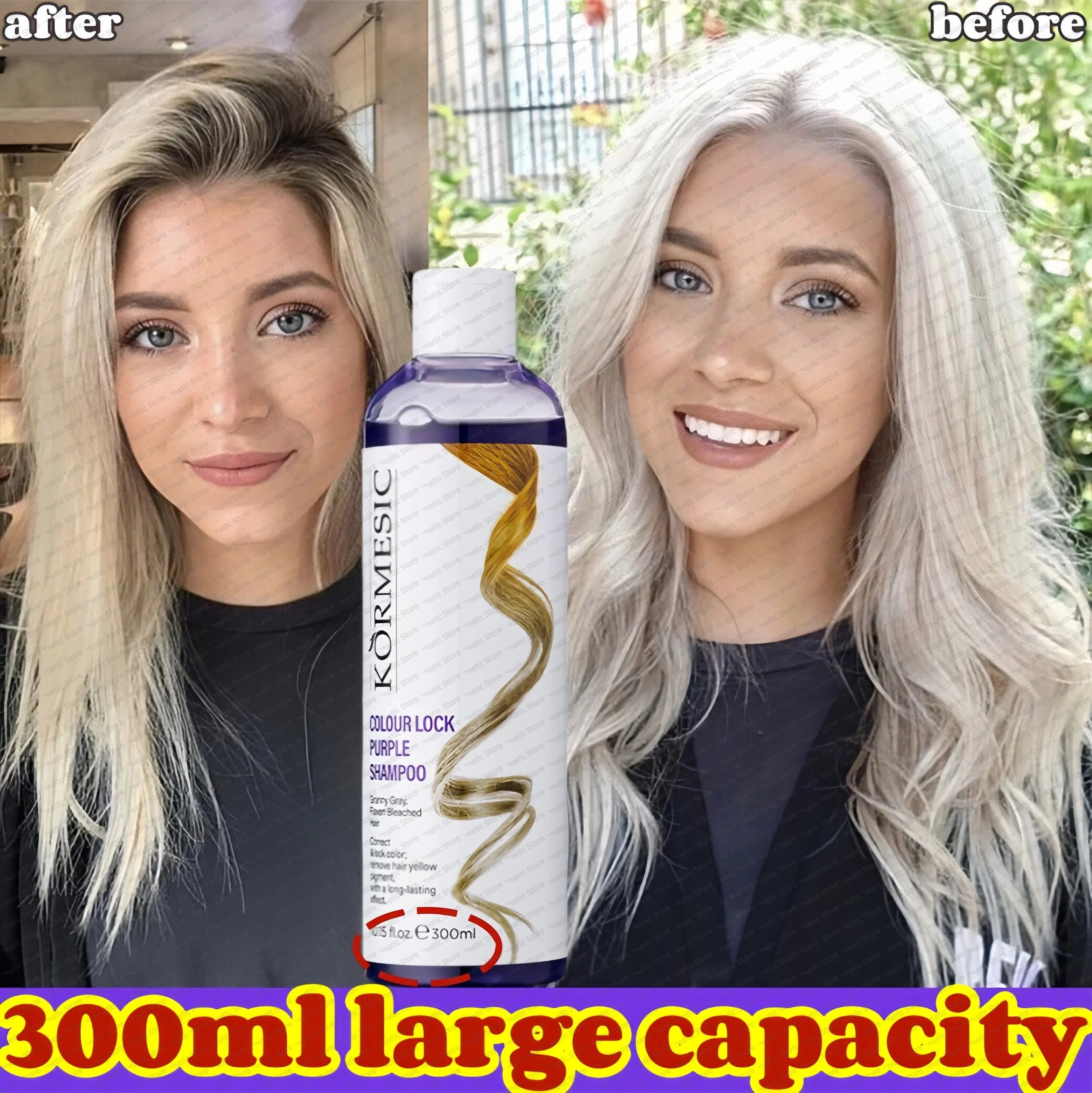 Professional Purple Shampoo Professional Yellow Removal Post Dyeing Gray Hair Care Bleached Highlighted Shampoo Revitalize 300ml