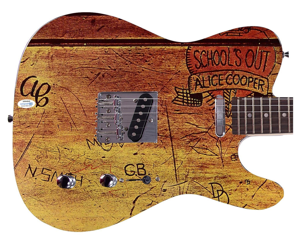 Alice Cooper Signed Schools Out Album CD Photo Graphics Guitar ACOA