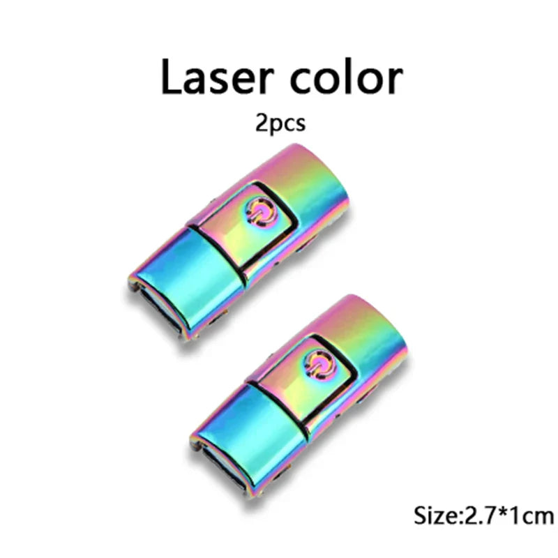 New Colorful Shoelaces Press buckle Metal Shoelace Clip Press Lock Kids Adult Shoes Accessories AF1 Sneaker Kits Metal Laces Tip