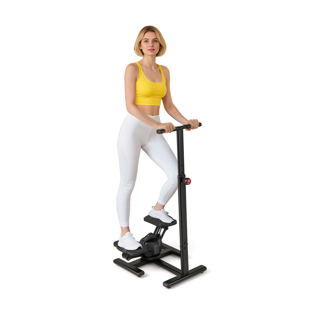 Steppers for Exercise Twist Stair Stepper Workout Equipmen-Black