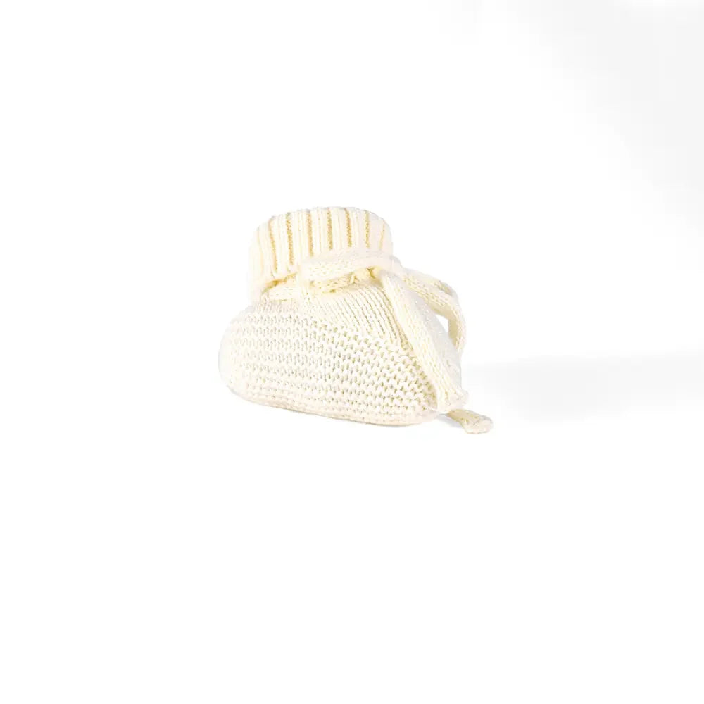Knitted Booties in Cream