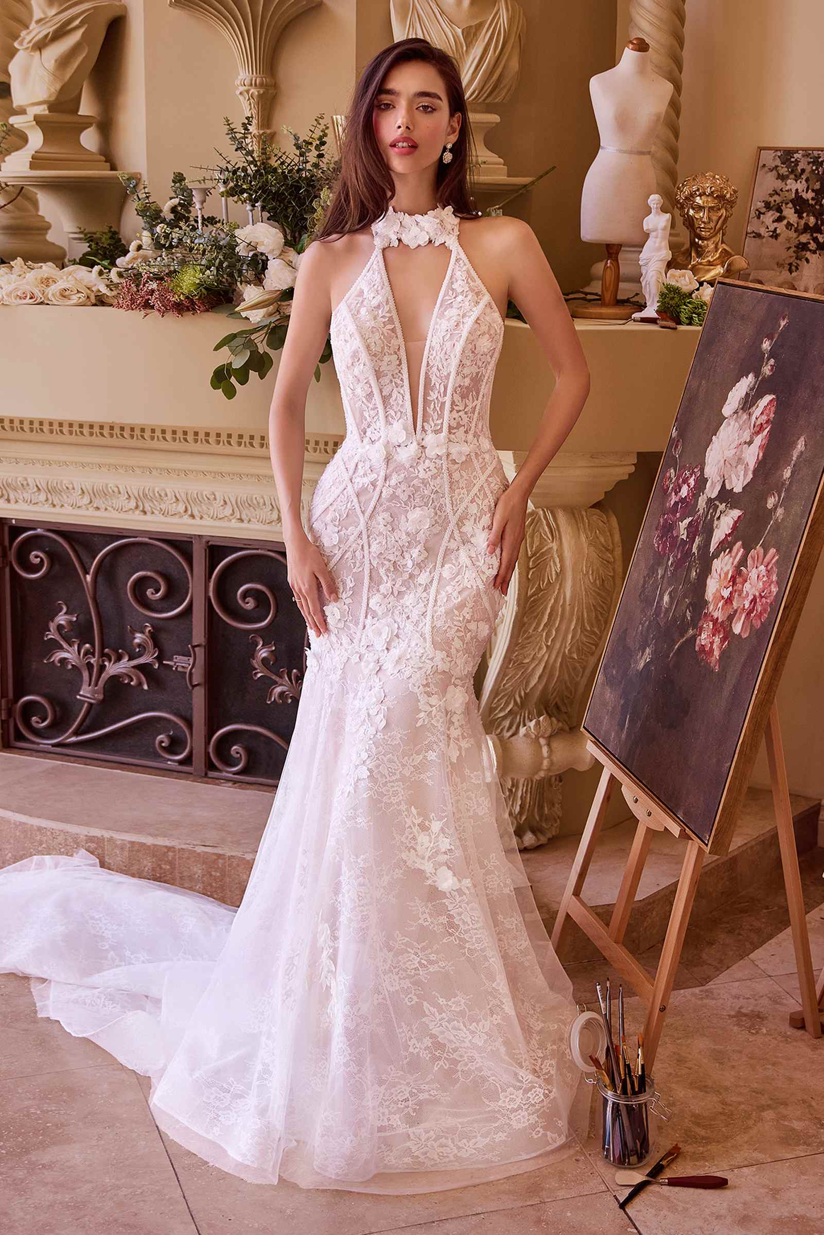 Andrea & Leo WL038 Dress Long Cap Sleeve Bridal Gown