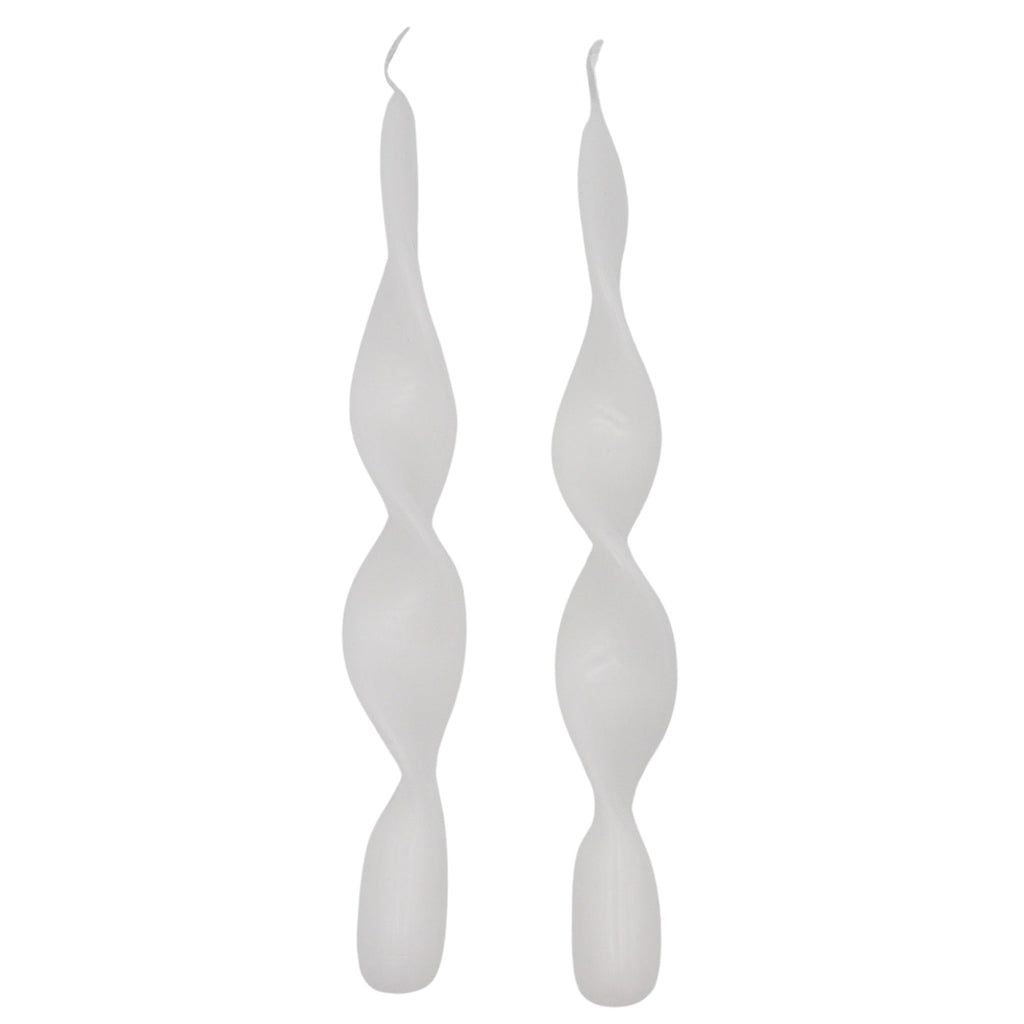 White Cotton Swirl Candle - Pack of 2