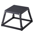 Plyometric Jump Box, 12 Inch Plyo Box, Steel Plyometric Platform and Jumping Agility Box, Anti-Slip Fitness Exercise Step Up Box for Home Gym Training, Conditioning Strength Training, Black