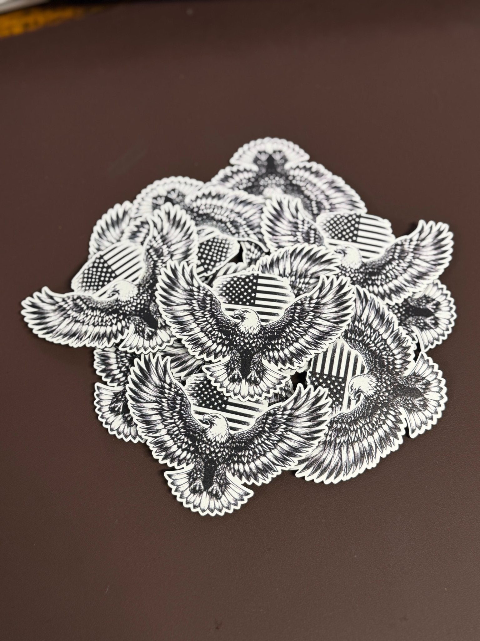 Eagle - Black & White UV Printed Patches