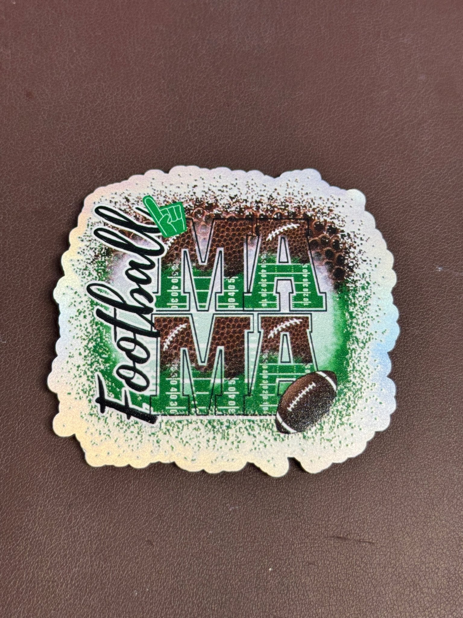 Football Mama Football Field UV Printed Hat Patch