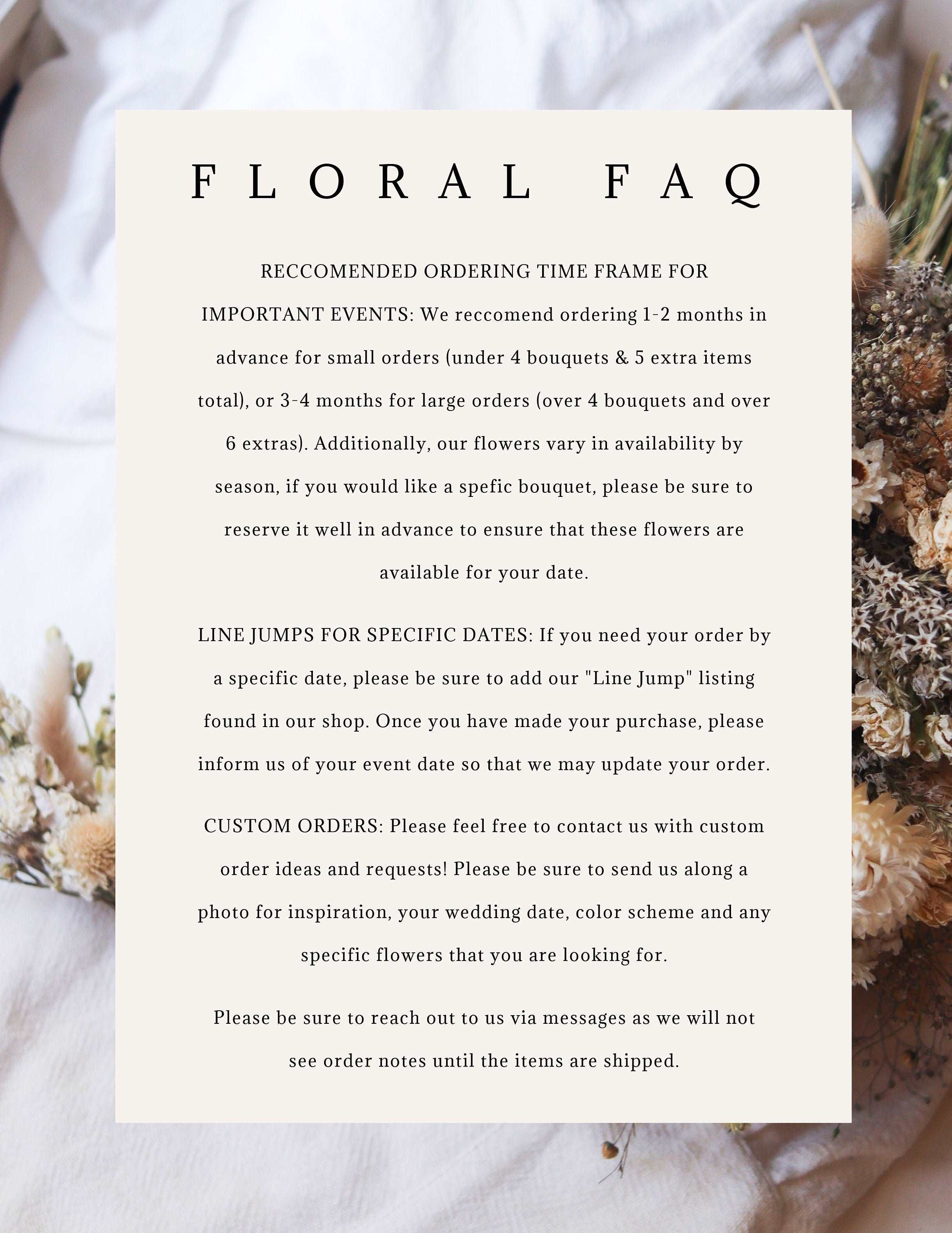 Dried Flower Bouquet with Ranunculus, Yarrow, Daisies & Baby’s Breath