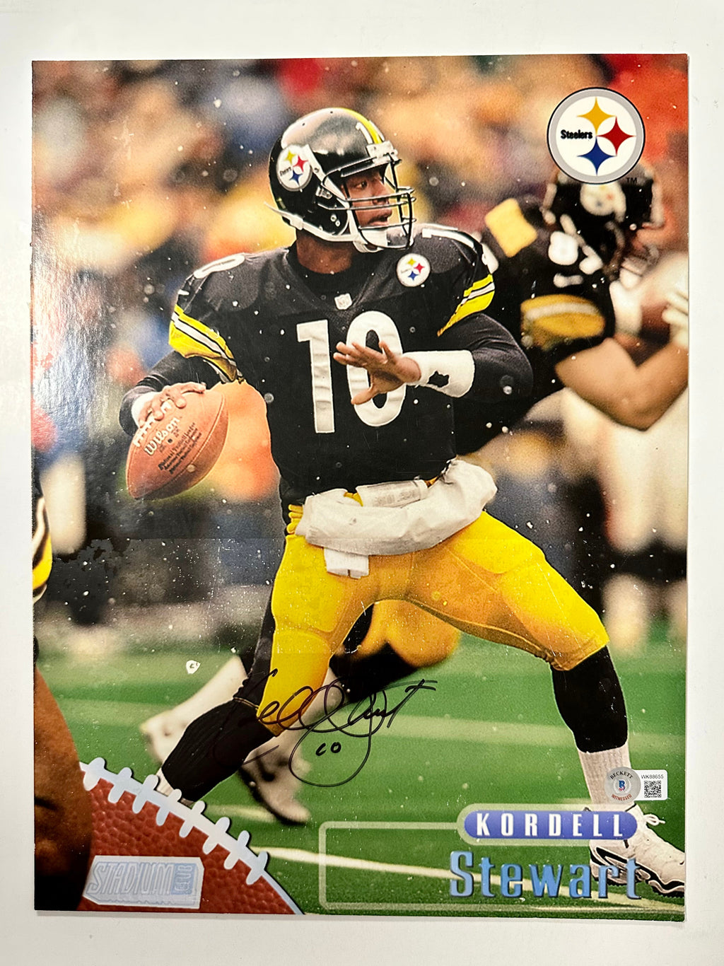 Kordell Stewart Signed Pittsburgh Steelers 11X14 NFL Photo With Beckett COA See Pics