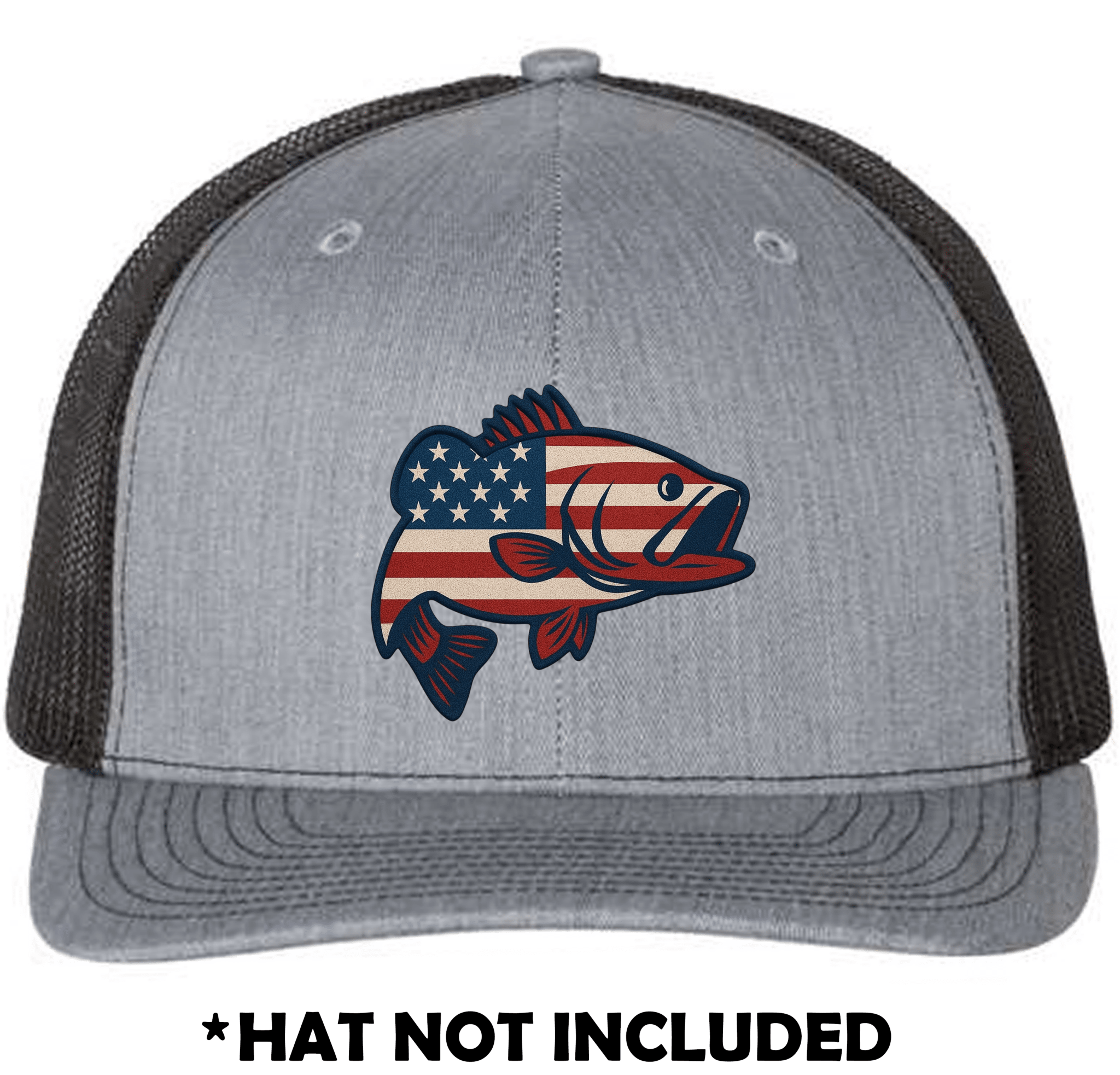 Jumping Fish American Flag UV Printed Hat Patch