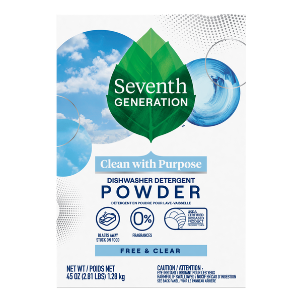 Seventh Generation Free & Clear Dishwasher Detergent Powder Fragrance Free
