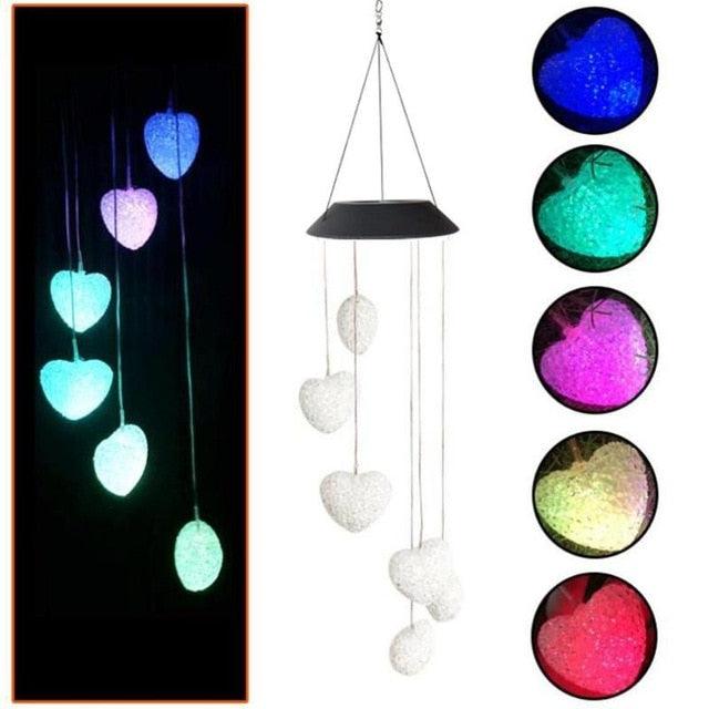 LED Solar Wind Chimes-Butterfly Bells Power Changeable Light Waterproof Colorful  Wind Chime Lamp For Home Outdoor Garden Yard Decoration Birthday Gifts For Mom Hanging Decorative Romantic Patio Lights  Yard Garden Home Party