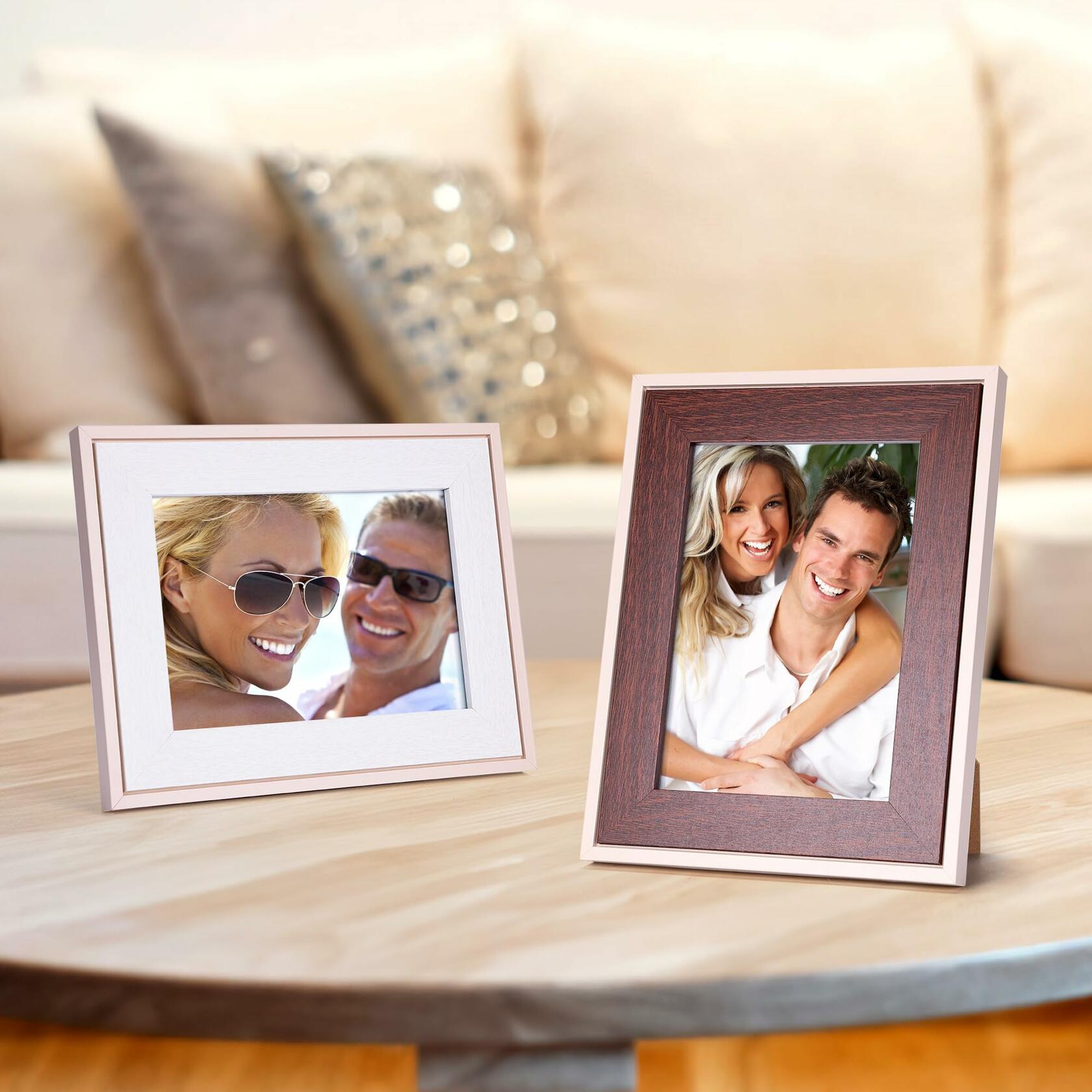 QUTREY Kids 5x7 Photo Frames Set of 4 Assorted Colors Tabletop Wall
