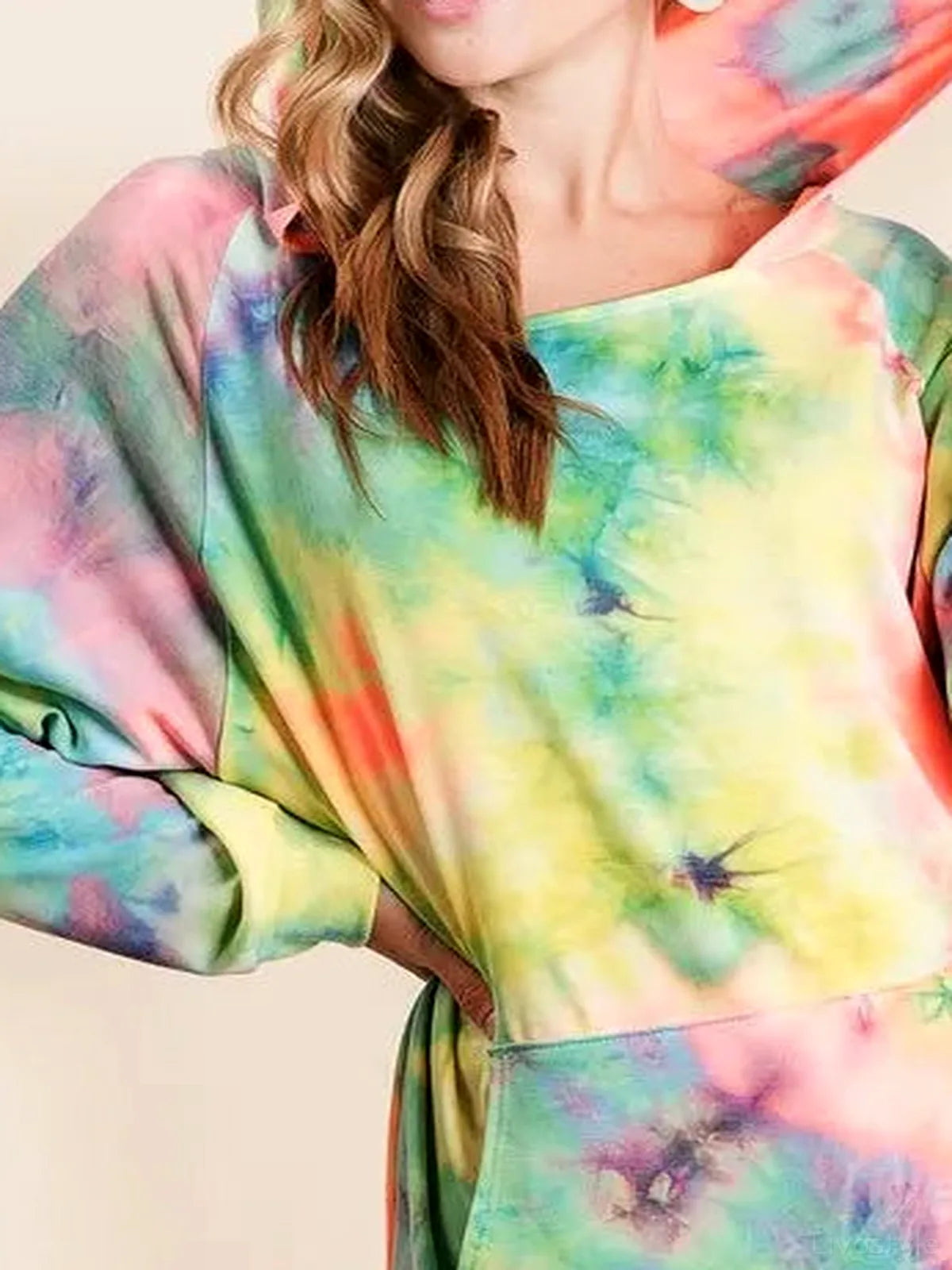 Stylish Tie-Dye Hoodie with Handy Kangaroo Pocket