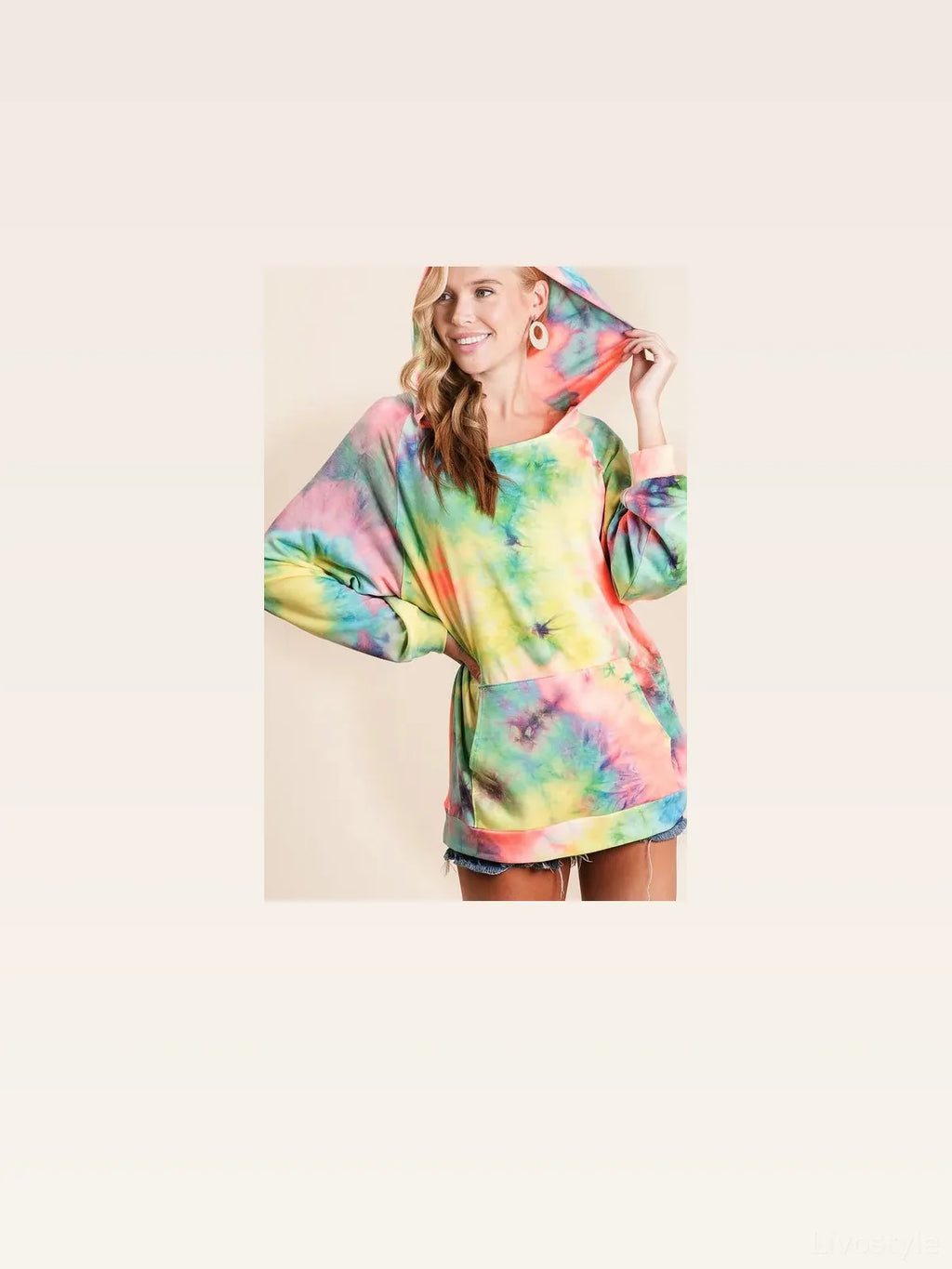 Stylish Tie-Dye Hoodie with Handy Kangaroo Pocket