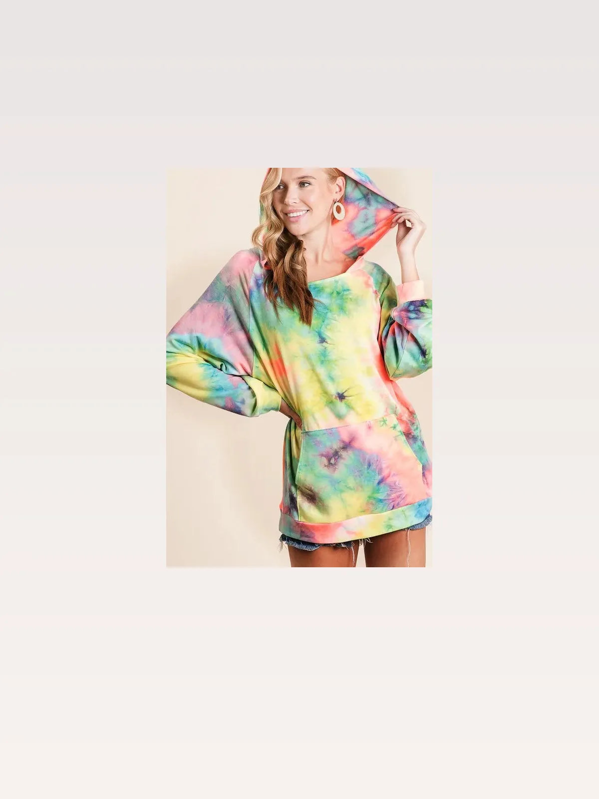Stylish Tie-Dye Hoodie with Handy Kangaroo Pocket