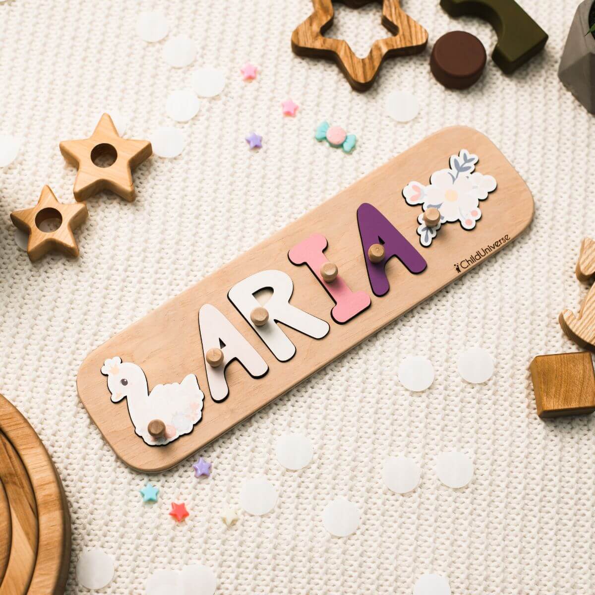 Name Puzzle with Pegs