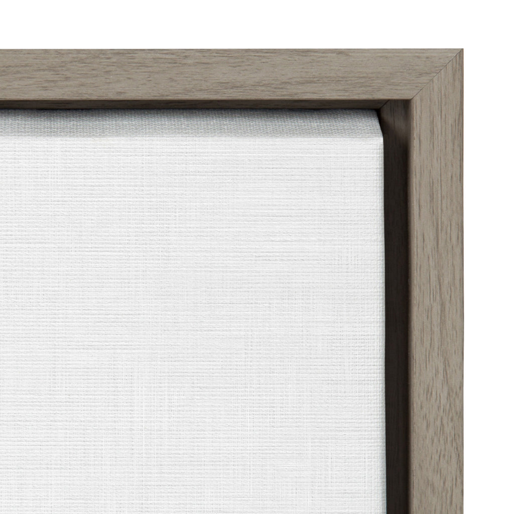 Sylvie Hockey Stick and Puck Framed Canvas, Gray 18x24